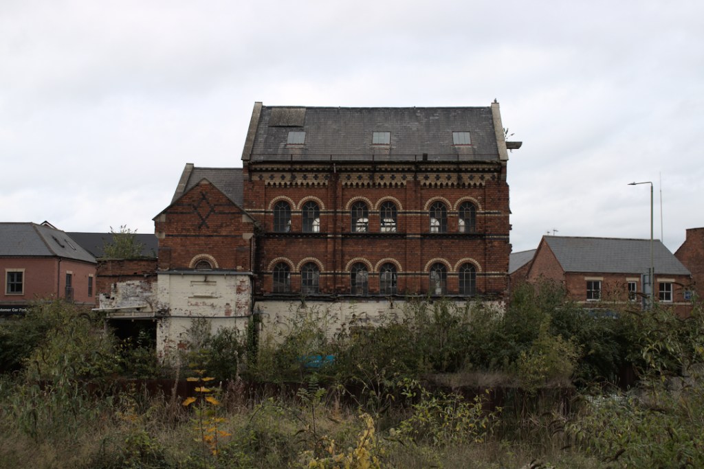 Derelict factory Melton Mobray.